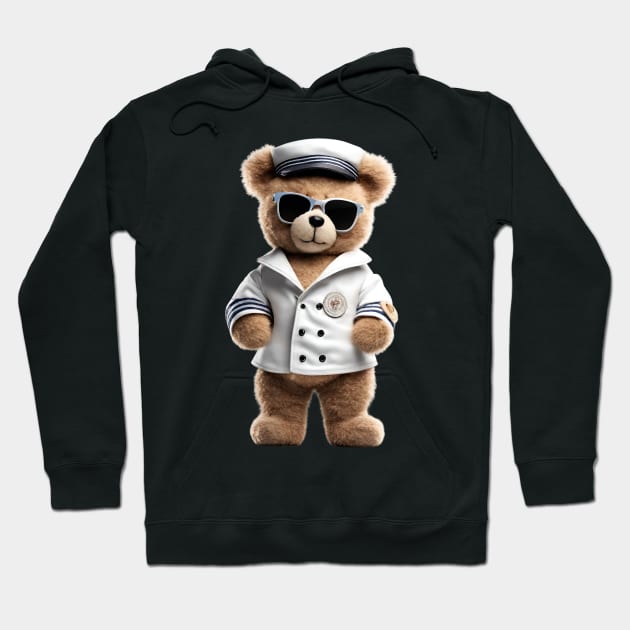 Sailor Teddy Bear Hoodie by Doodle and Things